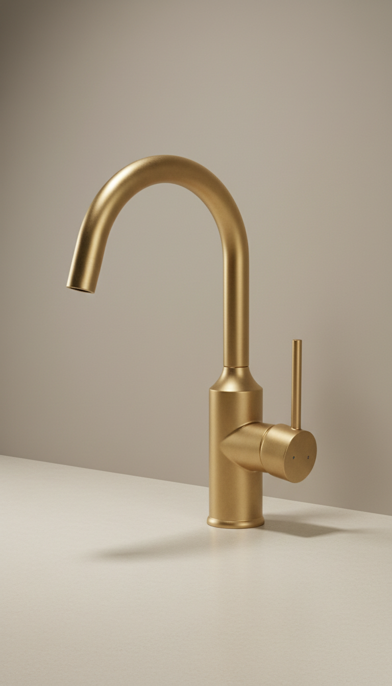 Brushed Brass Kitchen Faucet